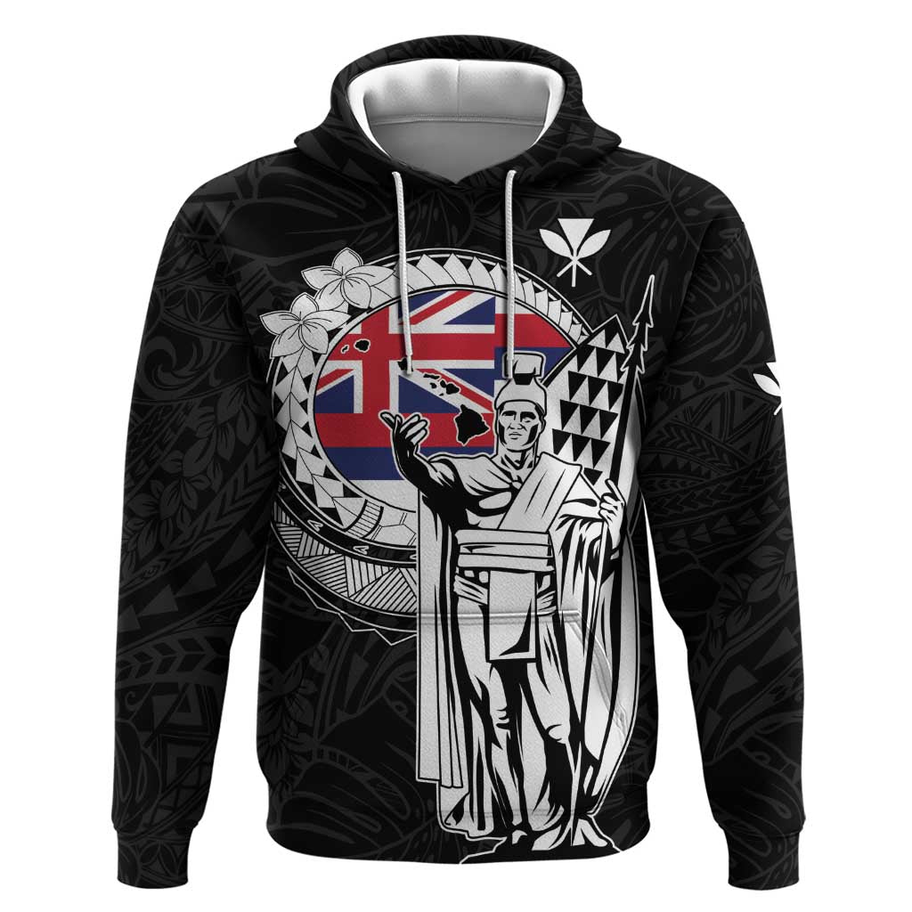 Personalized Hawaii King Kamehameha Hoodie Flag Polynesian Pattern