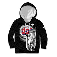 Personalized Hawaii King Kamehameha Kid Hoodie Flag Polynesian Pattern LT01 Hoodie Black - Polynesian Pride