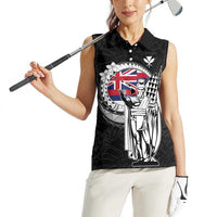 Personalized Hawaii King Kamehameha Women Sleeveless Polo Shirt Flag Polynesian Pattern LT01 - Polynesian Pride