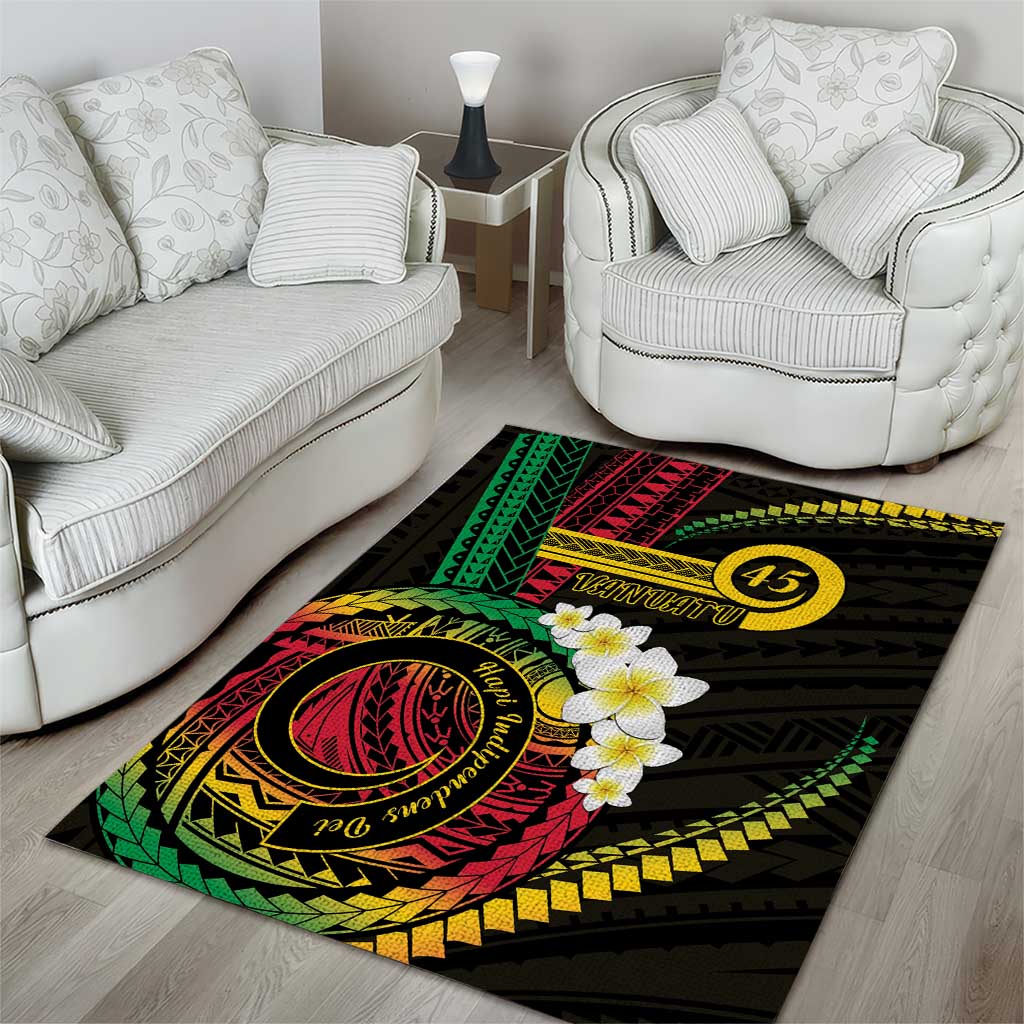 Vanuatu Independence Day Area Rug Yumi 45th Hapi Indipendens Dei LT01