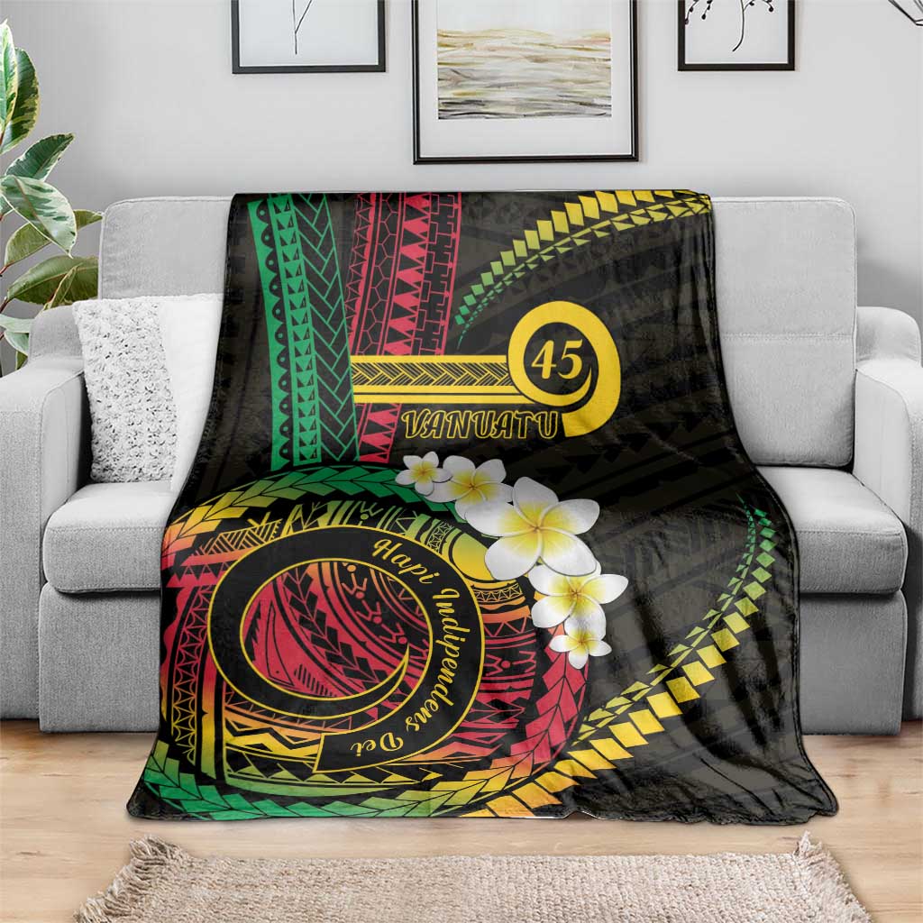 Vanuatu Independence Day Blanket Yumi 45th Hapi Indipendens Dei LT01