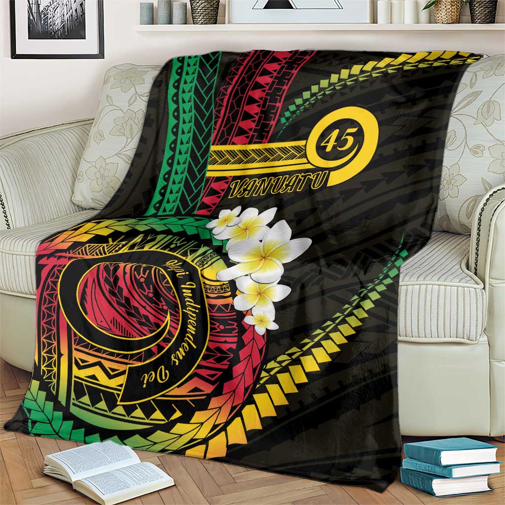 Vanuatu Independence Day Blanket Yumi 45th Hapi Indipendens Dei LT01
