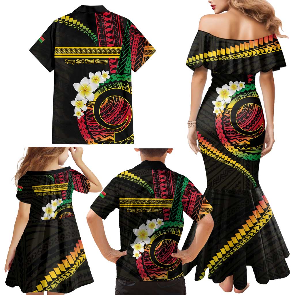 Vanuatu Independence Day Family Matching Mermaid Dress and Hawaiian Shirt Yumi 45th Hapi Indipendens Dei LT01