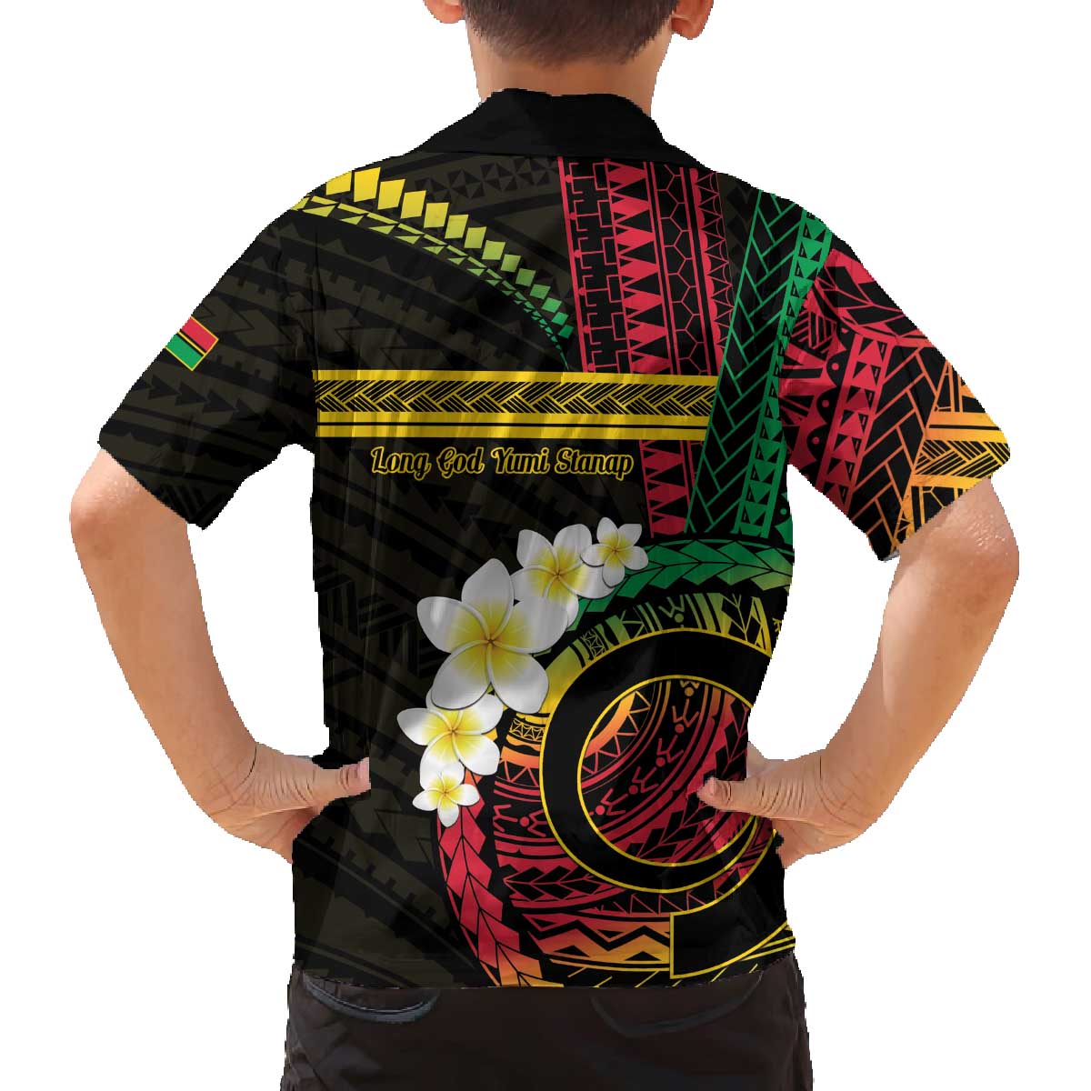 Vanuatu Independence Day Family Matching Off The Shoulder Long Sleeve Dress and Hawaiian Shirt Yumi 45th Hapi Indipendens Dei LT01