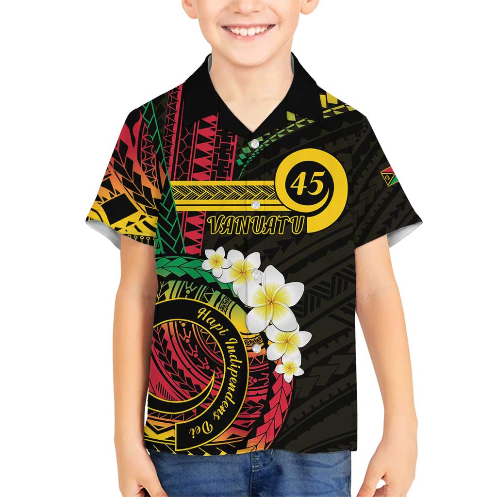 Vanuatu Independence Day Family Matching Off Shoulder Short Dress and Hawaiian Shirt Yumi 45th Hapi Indipendens Dei LT01