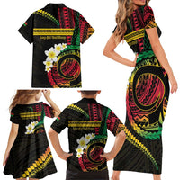 Vanuatu Independence Day Family Matching Short Sleeve Bodycon Dress and Hawaiian Shirt Yumi 45th Hapi Indipendens Dei LT01