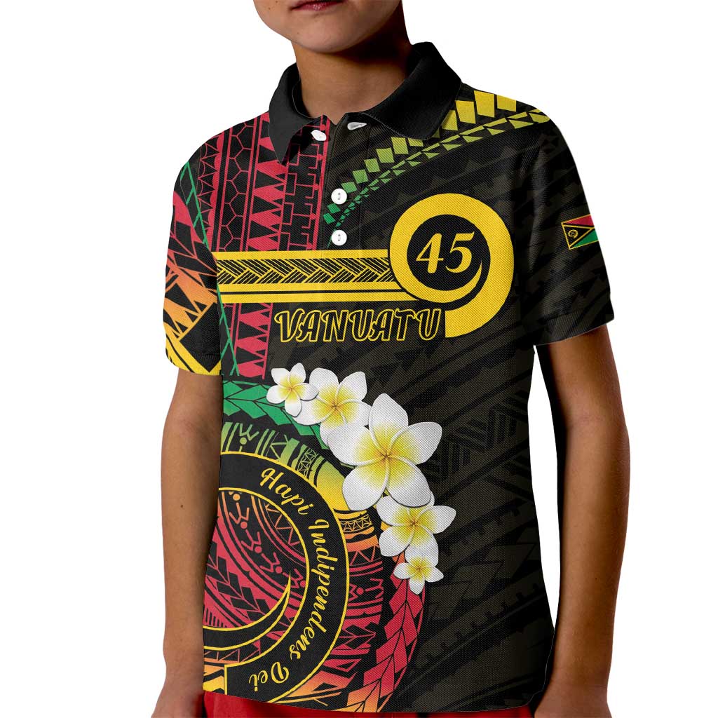 Vanuatu Independence Day Kid Polo Shirt Yumi 45th Hapi Indipendens Dei LT01