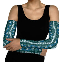Pikake Maile Tiare Lei Arm Sleeves Polu Lauhala Pattern