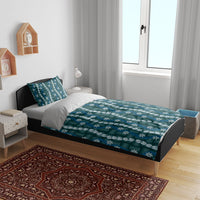 Pikake Maile Tiare Lei Bedding Set Polu Lauhala Pattern