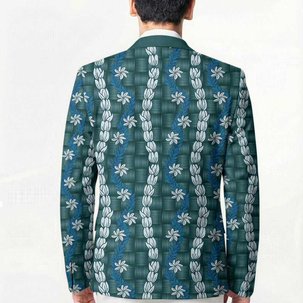 Pikake Maile Tiare Lei Blazer Polu Lauhala Pattern