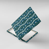 Pikake Maile Tiare Lei Canvas Wall Art Polu Lauhala Pattern