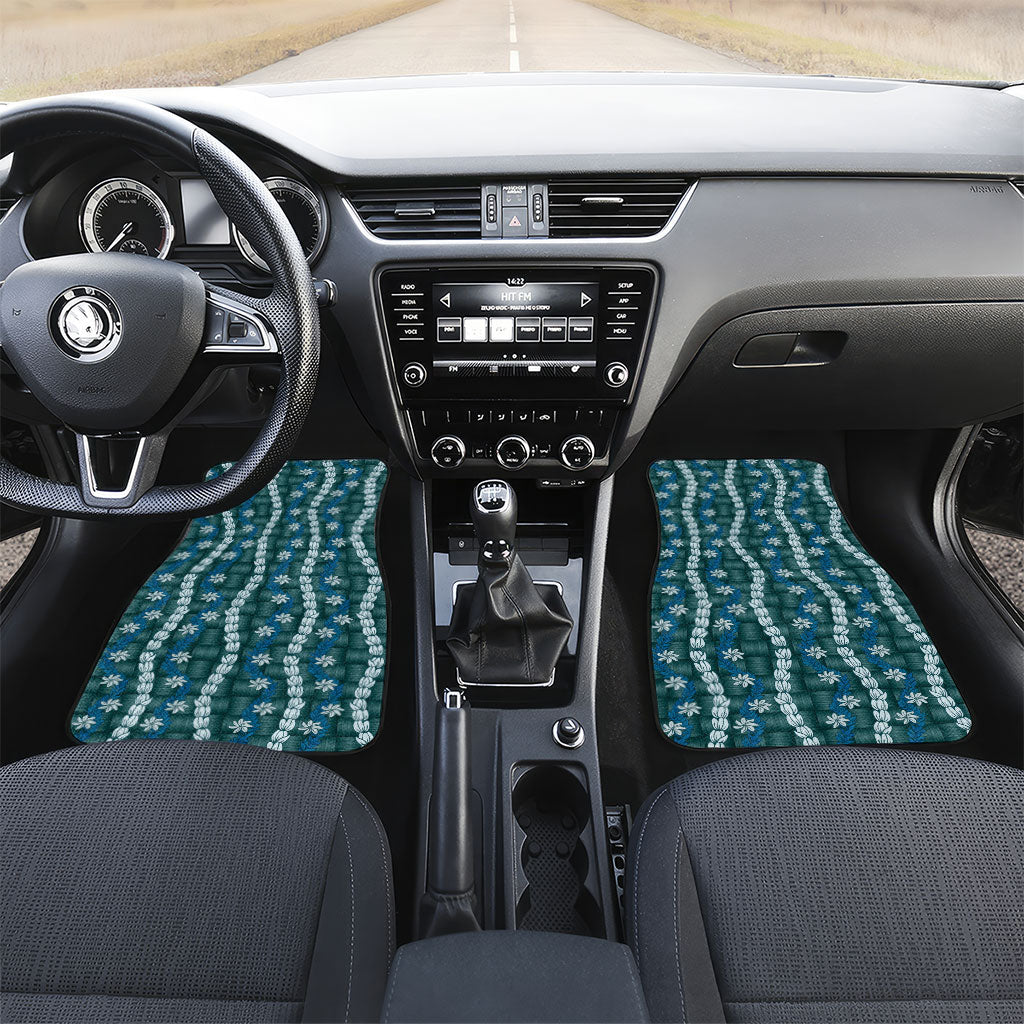Pikake Maile Tiare Lei Car Mats Polu Lauhala Pattern