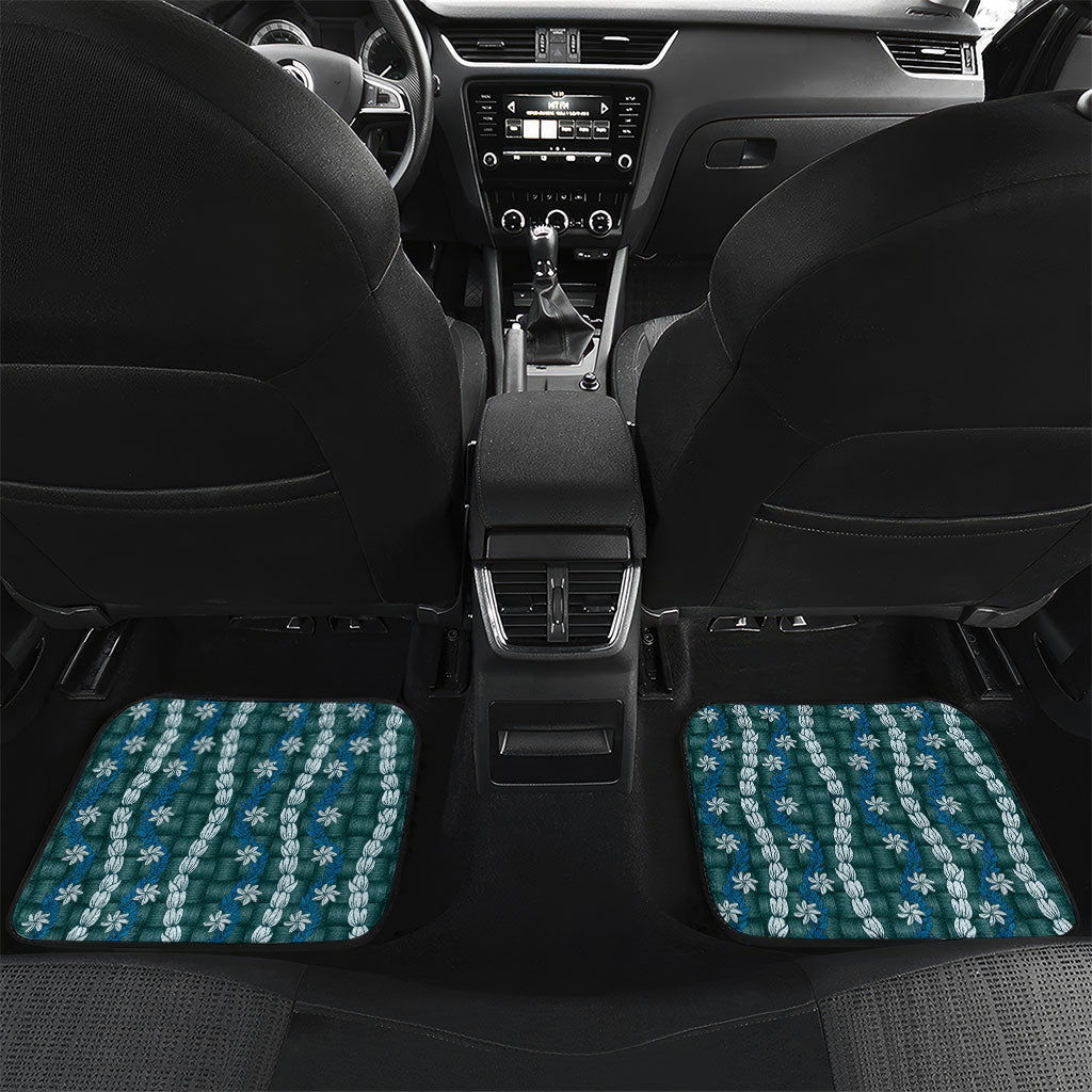 Pikake Maile Tiare Lei Car Mats Polu Lauhala Pattern