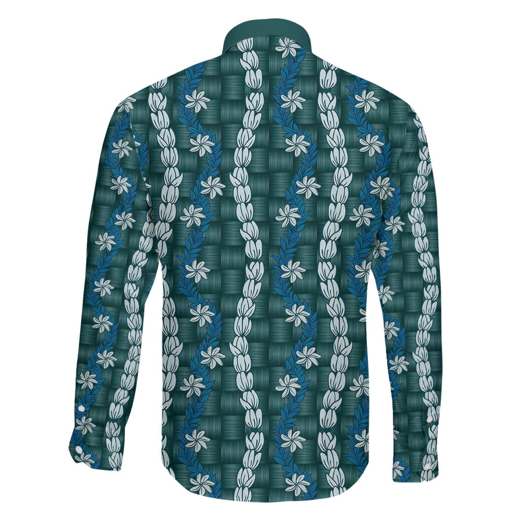 Pikake Maile Tiare Lei Family Matching Puletasi and Hawaiian Shirt Polu Lauhala Pattern