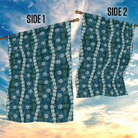 Pikake Maile Tiare Lei Garden Flag Polu Lauhala Pattern