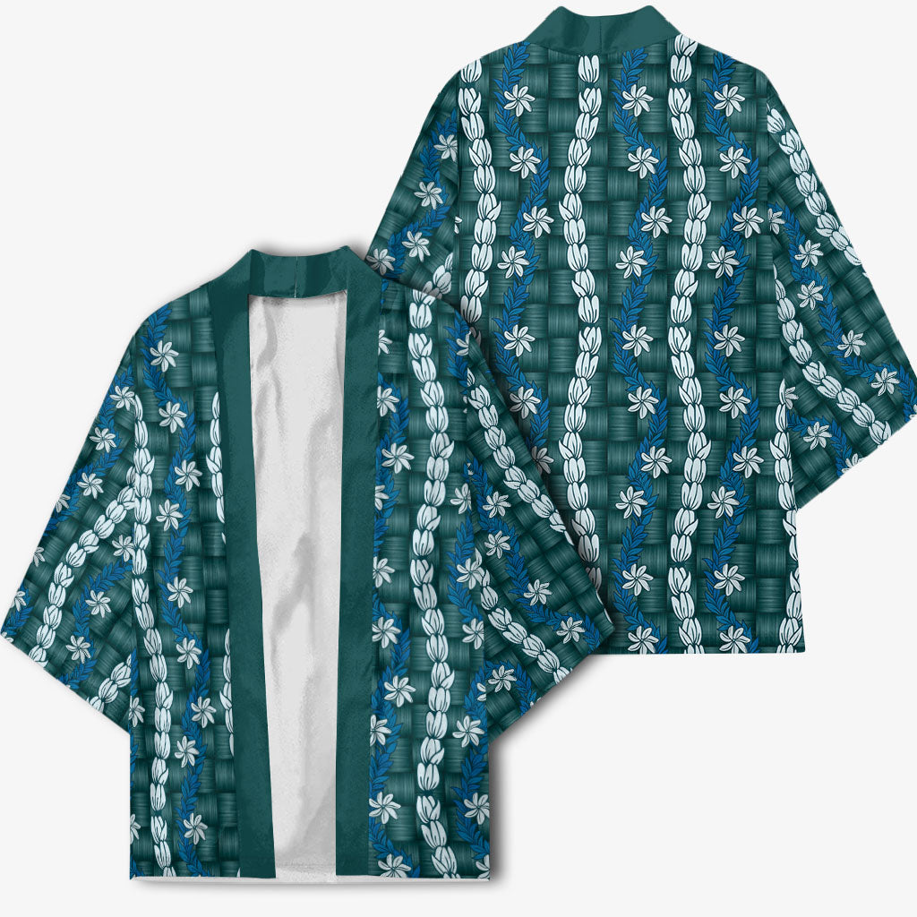 Pikake Maile Tiare Lei Kimono Polu Lauhala Pattern