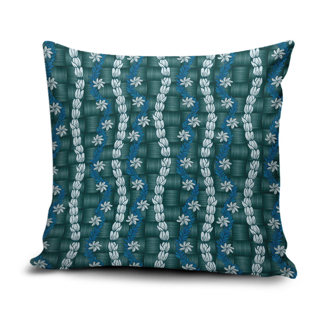Pikake Maile Tiare Lei Pillow Cover Polu Lauhala Pattern