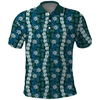 Pikake Maile Tiare Lei Polo Shirt Polu Lauhala Pattern