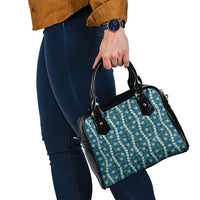 Pikake Maile Tiare Lei Shoulder Handbag Polu Lauhala Pattern
