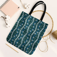 Pikake Maile Tiare Lei Tote Bag Polu Lauhala Pattern