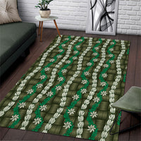 Pikake Maile Tiare Lei Area Rug Omaomao Lauhala Pattern
