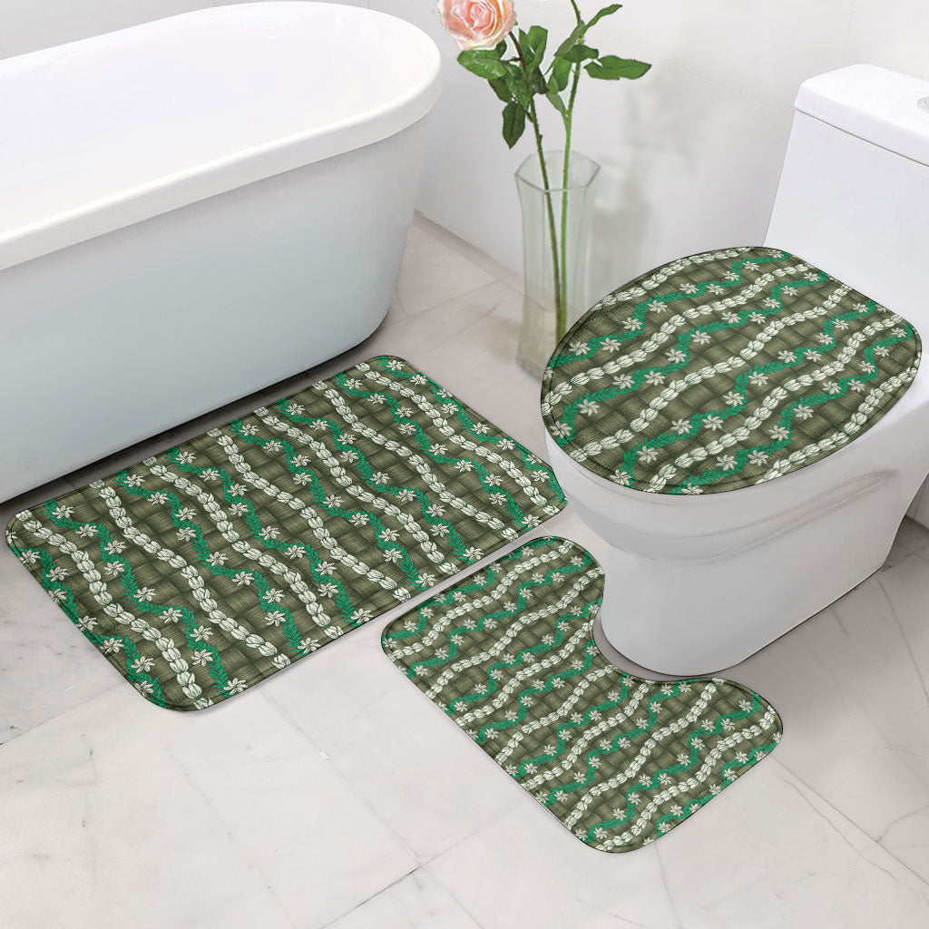 Pikake Maile Tiare Lei Bathroom Set Omaomao Lauhala Pattern