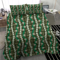 Pikake Maile Tiare Lei Bedding Set Omaomao Lauhala Pattern