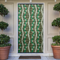 Pikake Maile Tiare Lei Door Cover Omaomao Lauhala Pattern