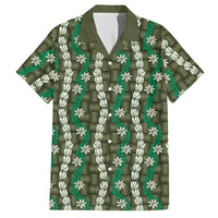 Pikake Maile Tiare Lei Hawaiian Shirt Omaomao Lauhala Pattern