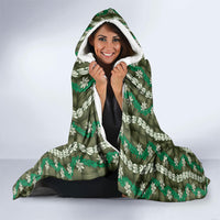 Pikake Maile Tiare Lei Hooded Blanket Omaomao Lauhala Pattern
