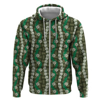 Pikake Maile Tiare Lei Hoodie Omaomao Lauhala Pattern