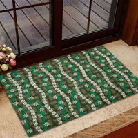 Pikake Maile Tiare Lei Rubber Doormat Omaomao Lauhala Pattern