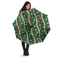 Pikake Maile Tiare Lei Umbrella Omaomao Lauhala Pattern