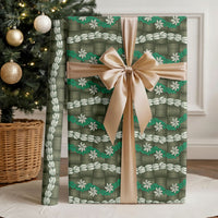 Pikake Maile Tiare Lei Wrapping Paper Omaomao Lauhala Pattern