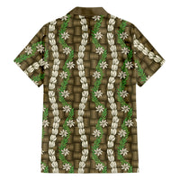 Pikake Maile Tiare Lei Hawaiian Shirt Natural Lauhala Pattern