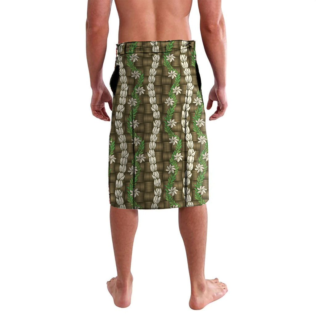 Pikake Maile Tiare Lei Lavalava Natural Lauhala Pattern
