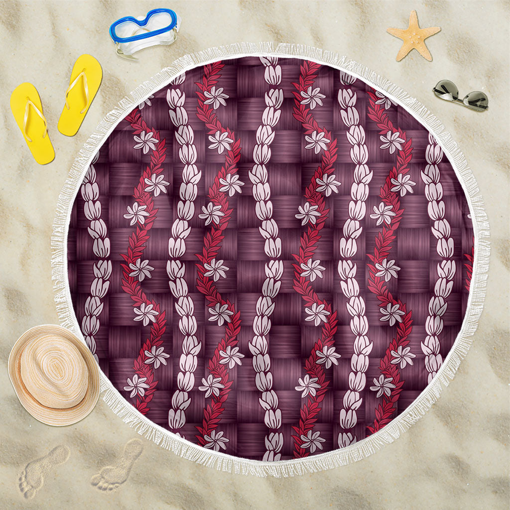 Pikake Maile Tiare Lei Beach Blanket Akala Lauhala Pattern