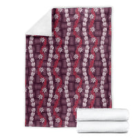 Pikake Maile Tiare Lei Blanket Akala Lauhala Pattern