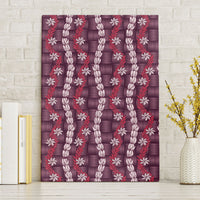 Pikake Maile Tiare Lei Canvas Wall Art Akala Lauhala Pattern