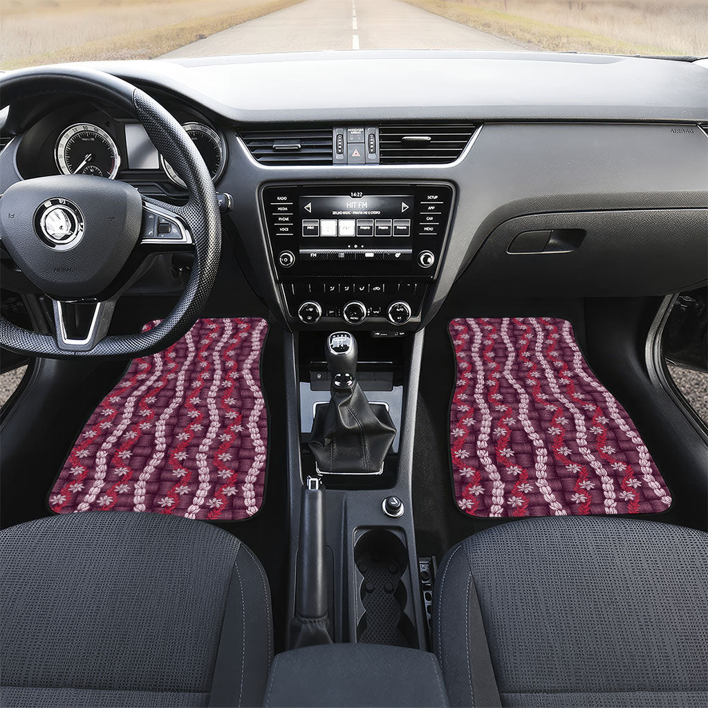 Pikake Maile Tiare Lei Car Mats Akala Lauhala Pattern