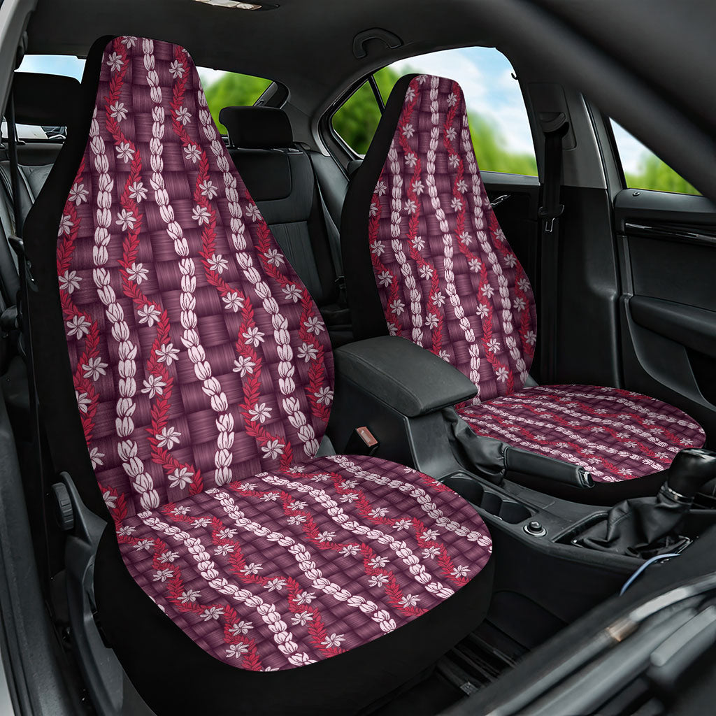 Pikake Maile Tiare Lei Car Seat Cover Akala Lauhala Pattern