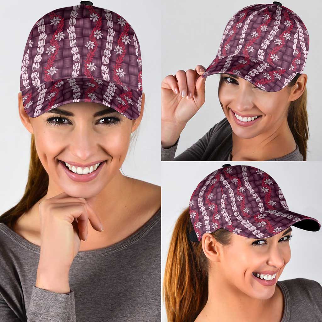 Pikake Maile Tiare Lei Classic Cap Akala Lauhala Pattern