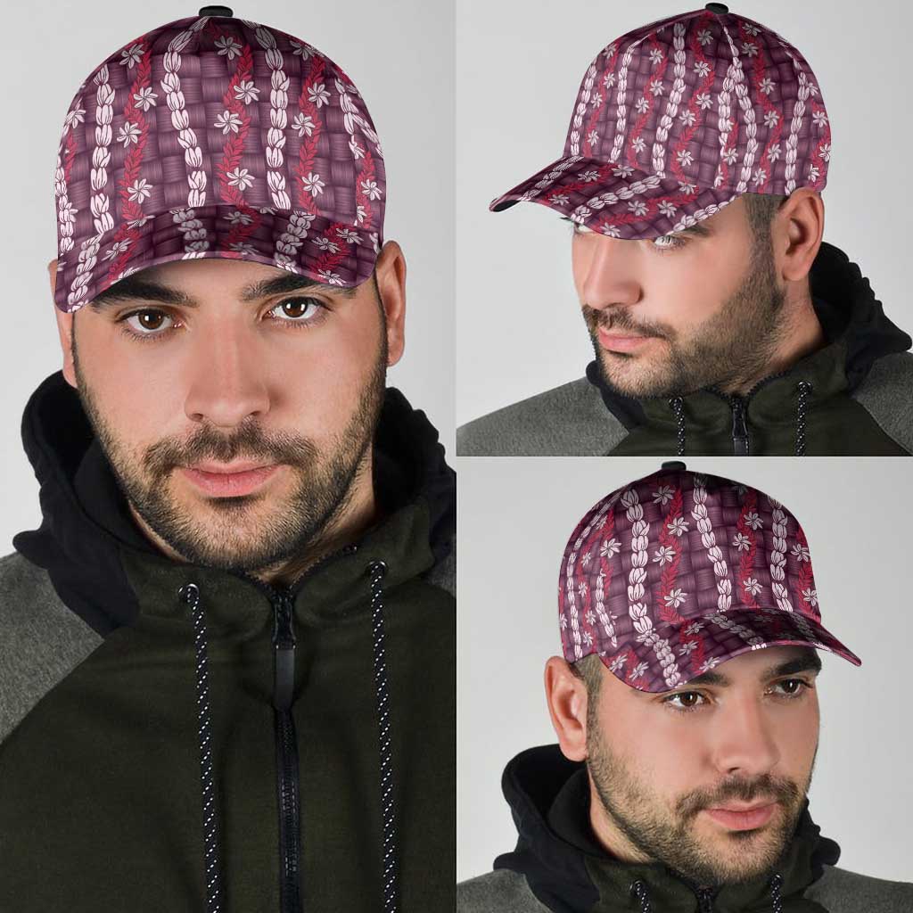 Pikake Maile Tiare Lei Classic Cap Akala Lauhala Pattern