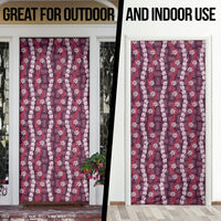 Pikake Maile Tiare Lei Door Cover Akala Lauhala Pattern