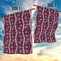 Pikake Maile Tiare Lei Garden Flag Akala Lauhala Pattern