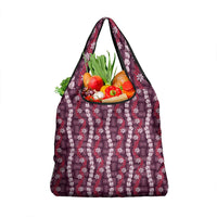 Pikake Maile Tiare Lei Grocery Bag Akala Lauhala Pattern