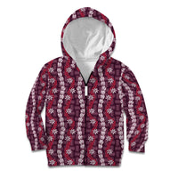 Pikake Maile Tiare Lei Kid Hoodie Akala Lauhala Pattern