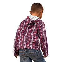 Pikake Maile Tiare Lei Kid Hoodie Akala Lauhala Pattern