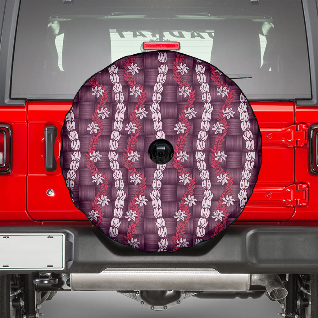 Pikake Maile Tiare Lei Spare Tire Cover Akala Lauhala Pattern