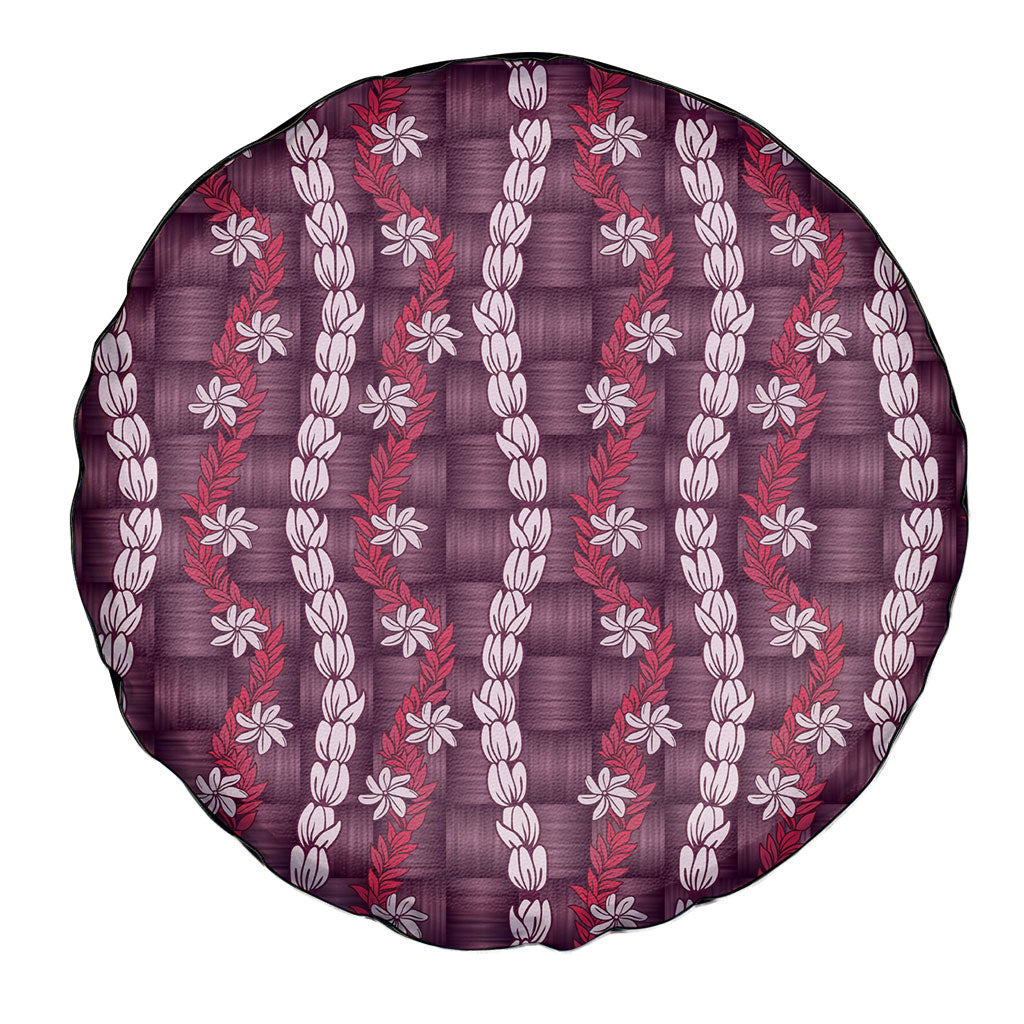 Pikake Maile Tiare Lei Spare Tire Cover Akala Lauhala Pattern